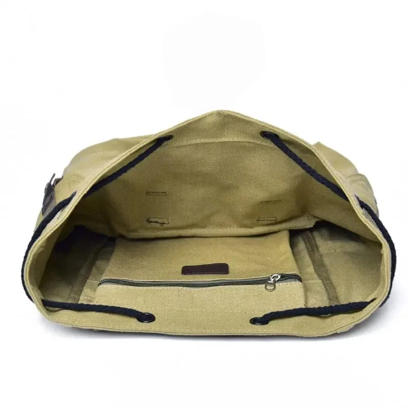 Sac à Dos Vintage Toile | Grande Capacité Poches Multiples
