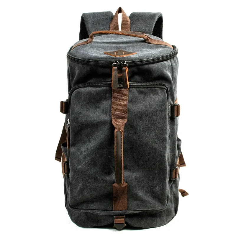 Sac à Dos Vintage Toile | Convertible avec Compartiments Pratiques