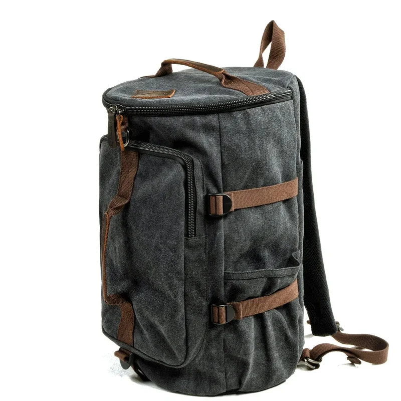 Sac à Dos Vintage Toile | Convertible avec Compartiments Pratiques