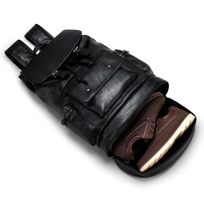 Sac à Dos Vintage Homme | Compartiment Chaussures Usb