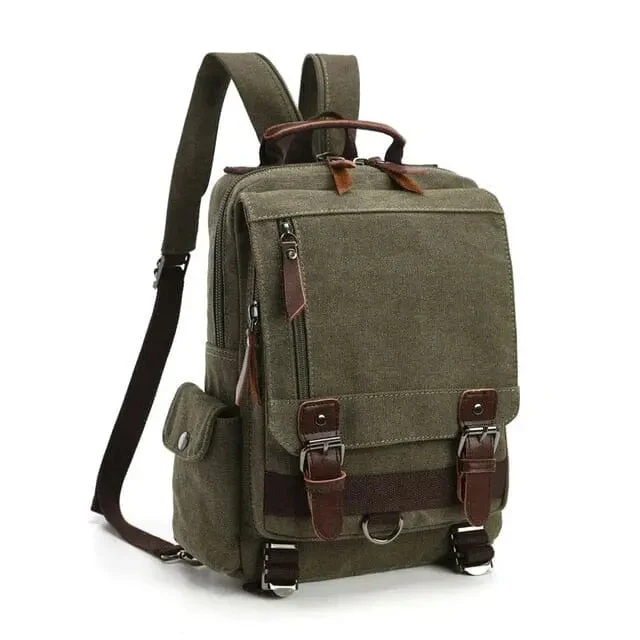 Sac à Dos Vintage Femme | Tissu Rétro Compartiments Multiples