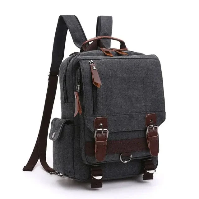 Sac à Dos Vintage Femme | Tissu Rétro Compartiments Multiples