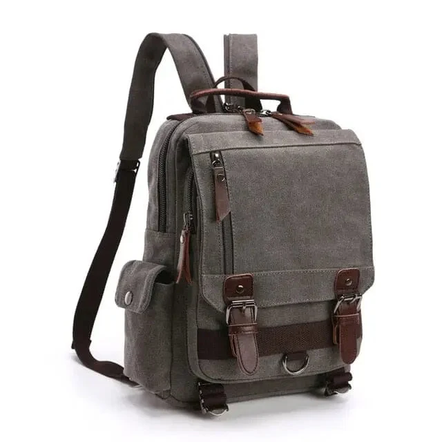 Sac à Dos Vintage Femme | Tissu Rétro Compartiments Multiples
