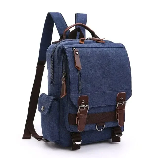 Sac à Dos Vintage Femme | Tissu Rétro Compartiments Multiples