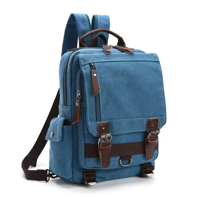 Sac à Dos Vintage Femme | Tissu Rétro Compartiments Multiples