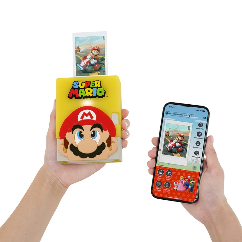 Instax Mini Link 3 avec étui en silicone Super Mario