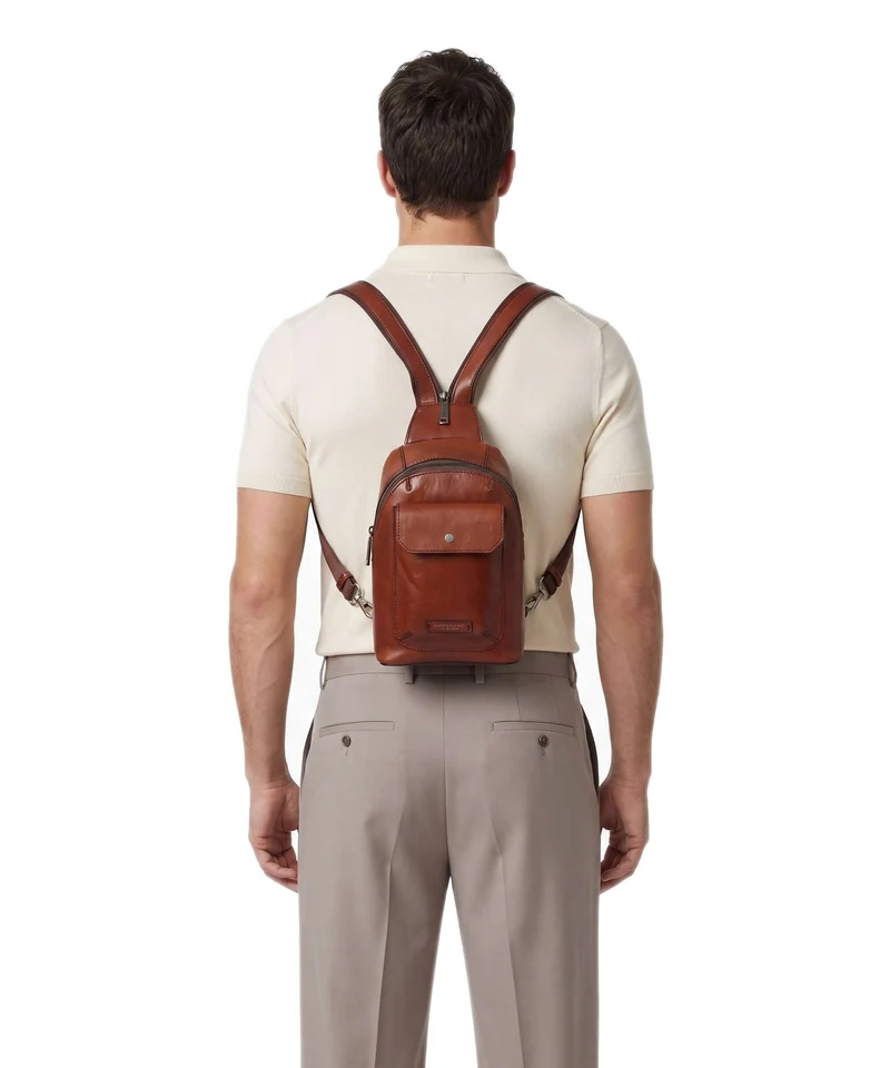 The Bridge Mattia Sac sling marrone