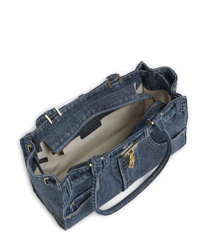 Michael Kors Hamilton Moderne Small Sac porté épaule light wash blue