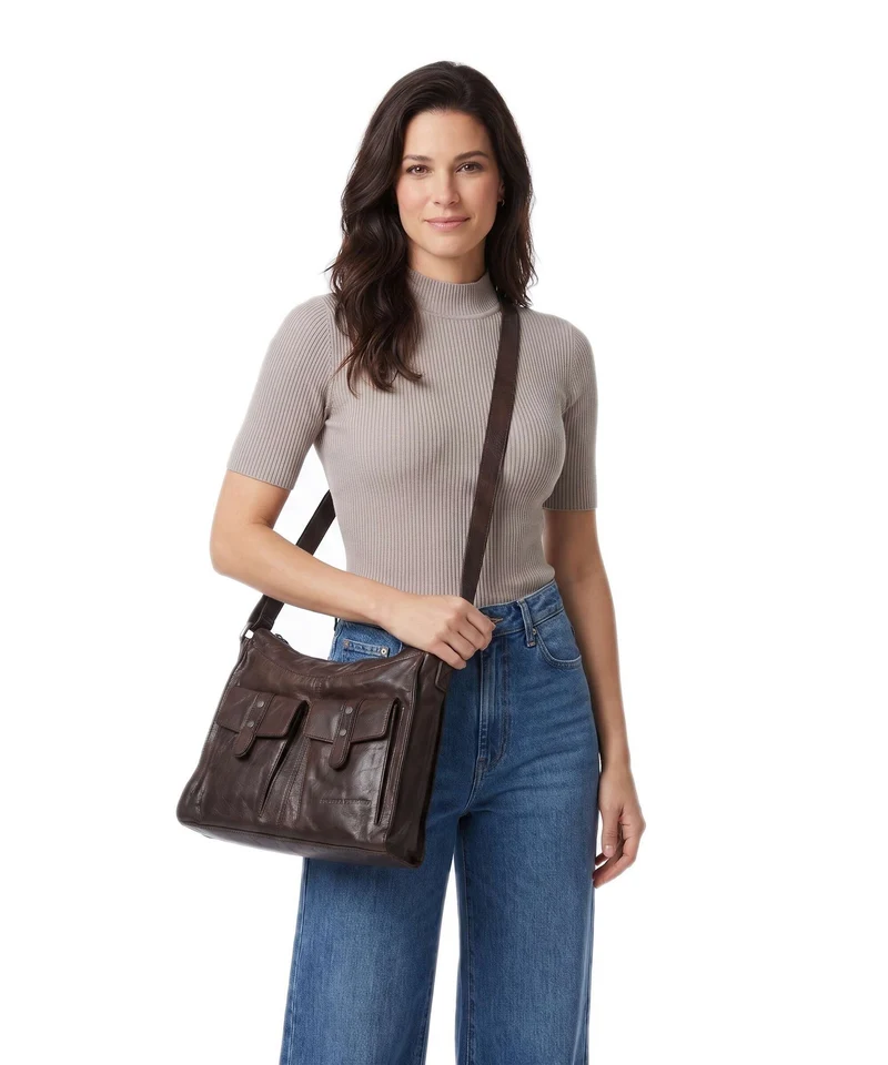 Spikes & Sparrow Apache Samara Sac fourre-tout dark brown