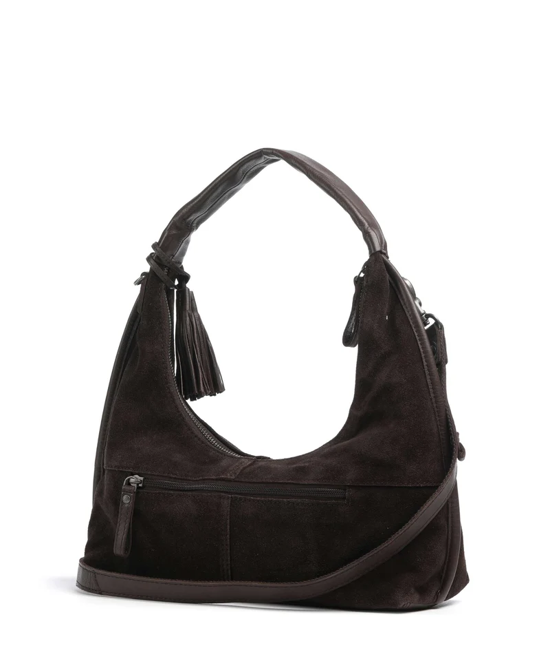 Spikes & Sparrow Suede Mix Gwyn Sac fourre-tout dark brown