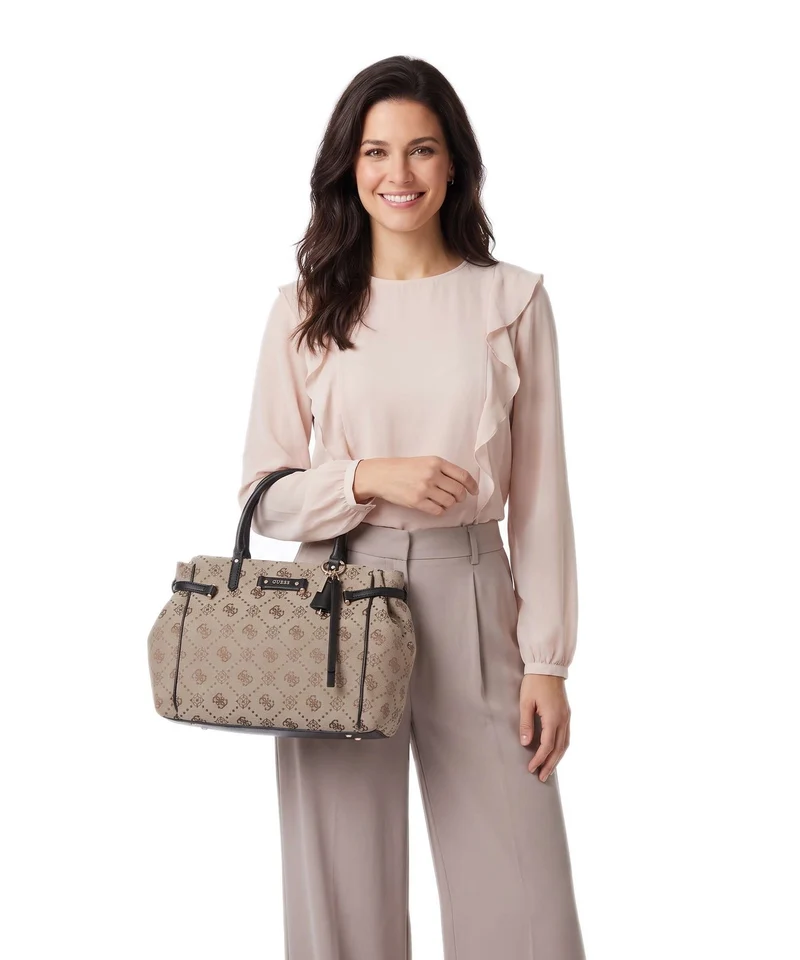 Guess Dorothy Girlfriend Sac à main latte logo/black