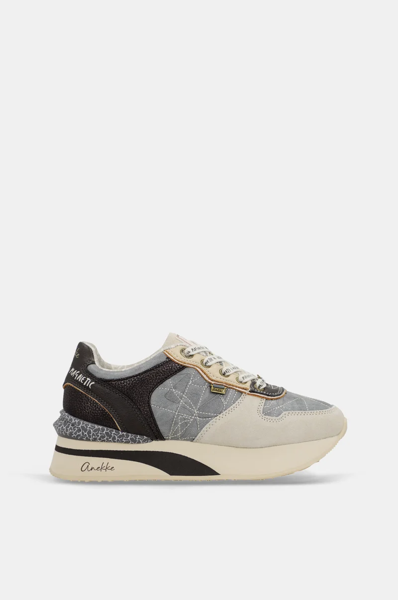 Sneakers bleus et beige