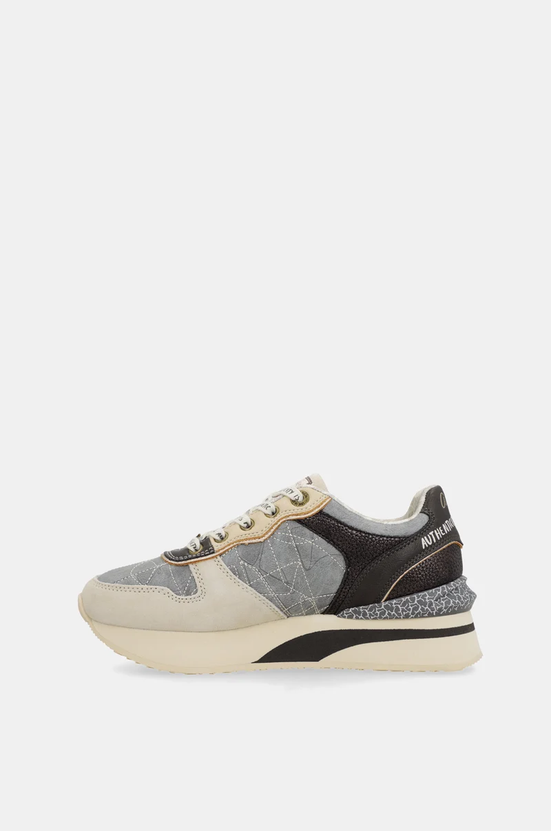 Sneakers bleus et beige