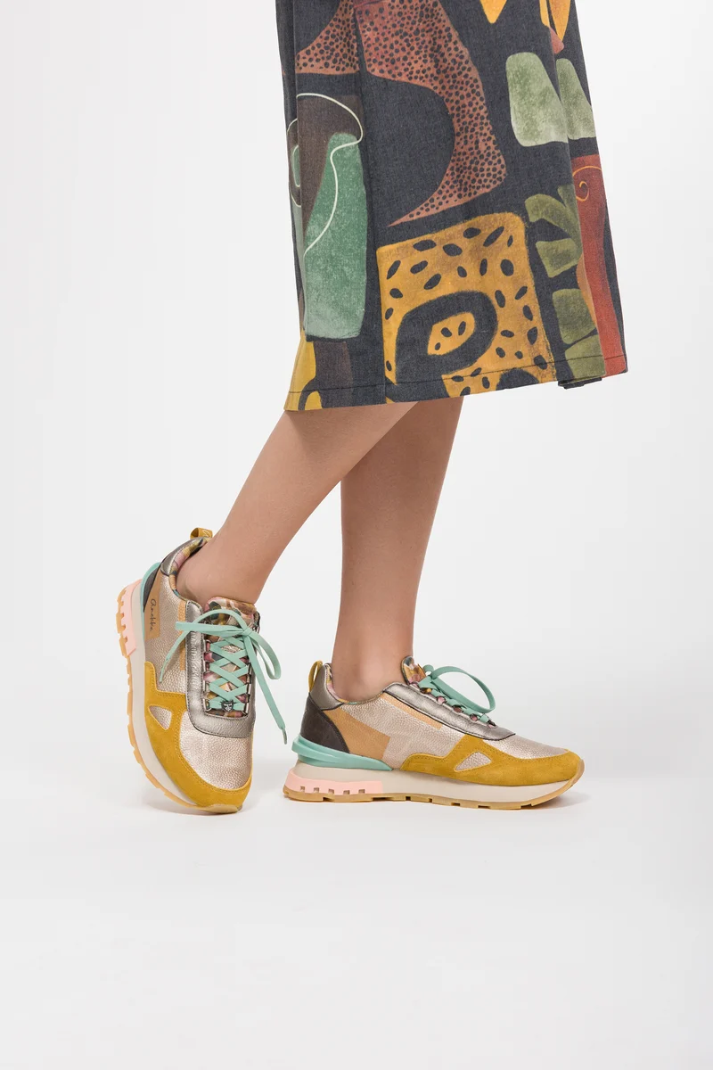 Sneakers jaunes et dorés Bloom