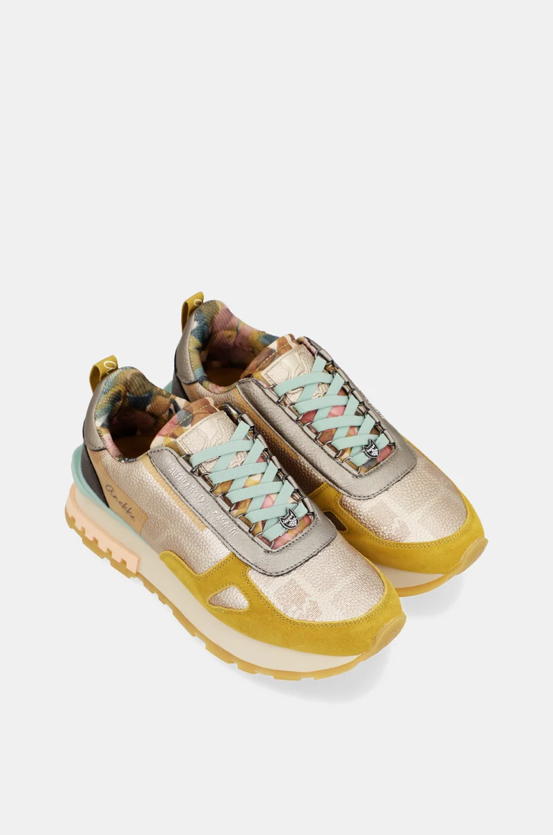 Sneakers jaunes et dorés Bloom