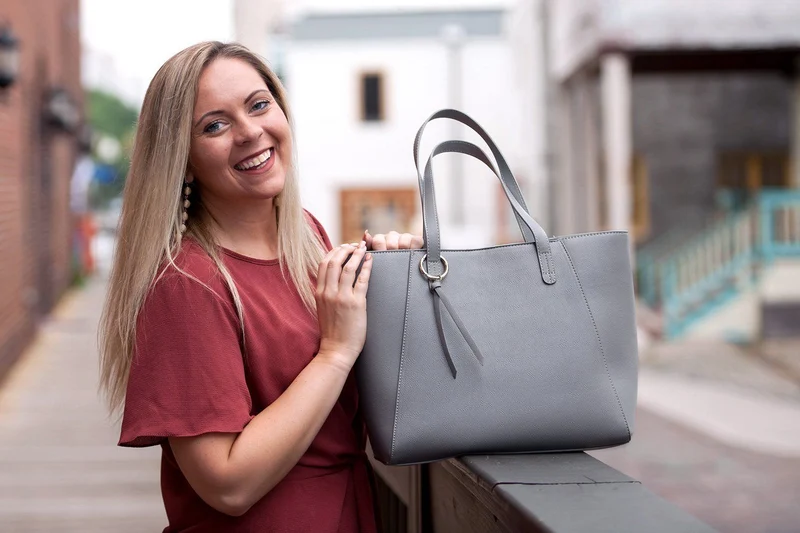Grey Camilla Purse - Personalized