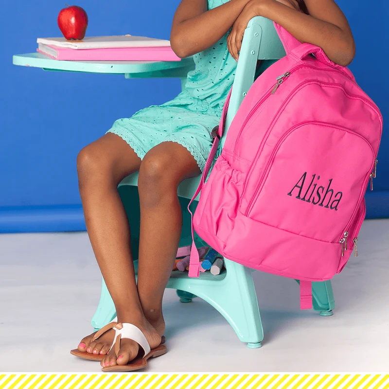 Hot Pink Backpack - Personalized