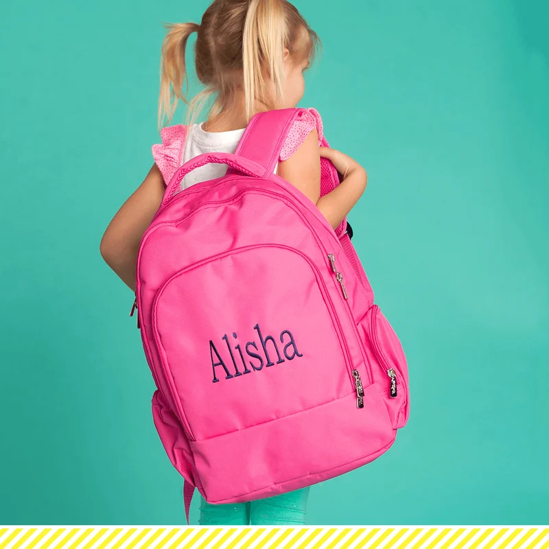 Hot Pink Backpack - Personalized