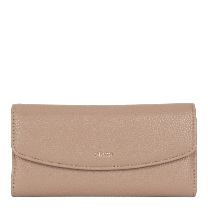 Riona Katy Pebbled 2.0 RFID Large Flap Wallet