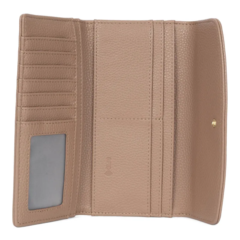 Riona Katy Pebbled 2.0 RFID Large Flap Wallet