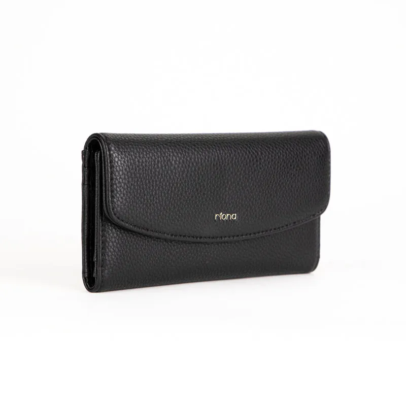 Riona Katy Pebbled 2.0 RFID Large Flap Wallet