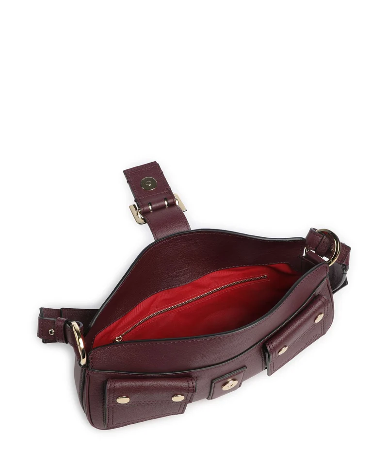 Lancel Multipocket Sac porté épaule cassis