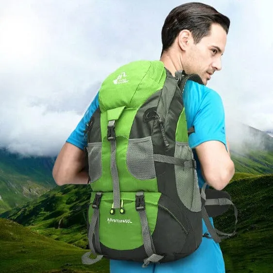 Sac à Dos Randonnée 50l | Compartiments Multiples Nylon