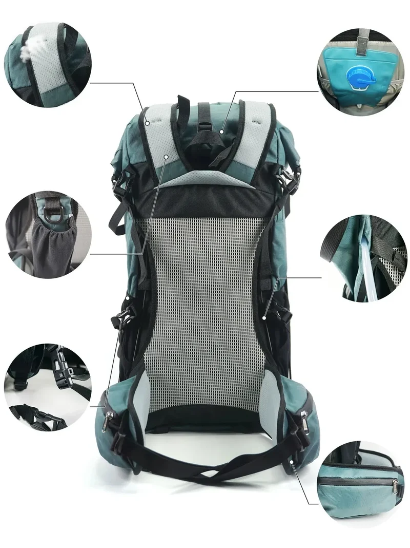 Sac à Dos Randonnée 40l | Roll-Top Extensible Nylon