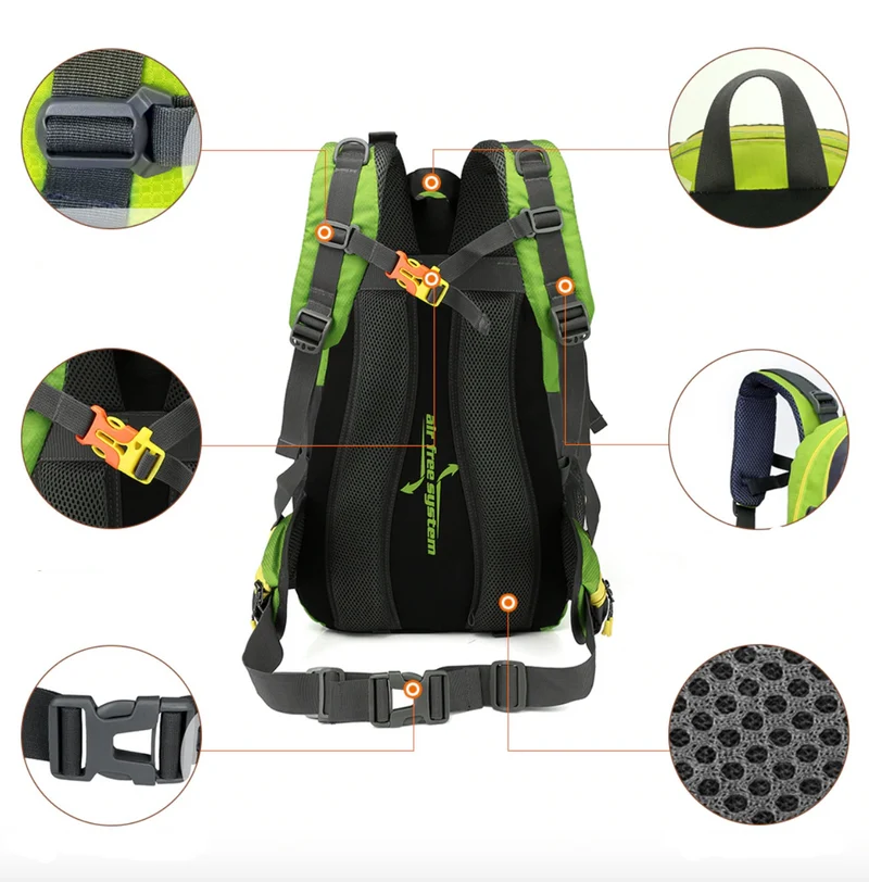 Sac à Dos Randonnée 40l | Imperméable Ergonomique Lombaire