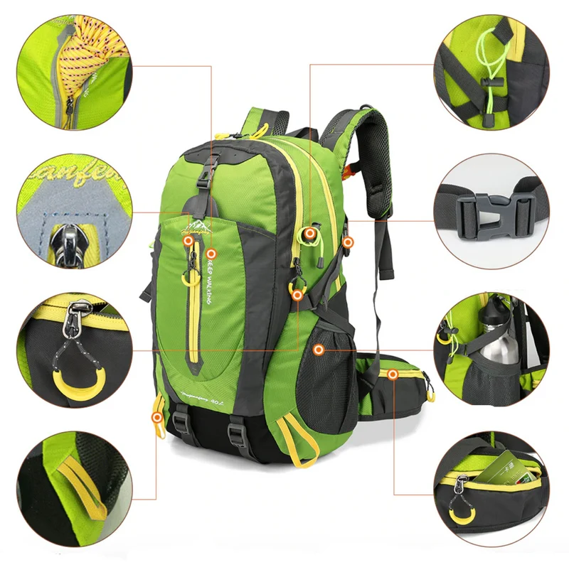 Sac à Dos Randonnée 40l | Imperméable Ergonomique Lombaire