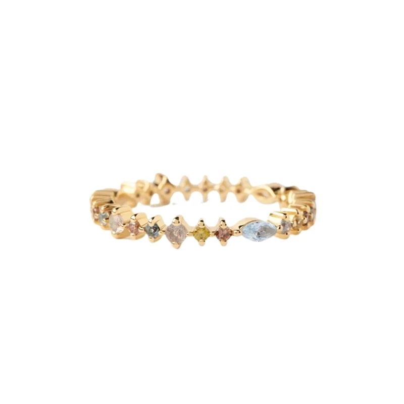 P D Paola Color 925 Sterling Silver Ring with Gold Plating AN01-C80-14