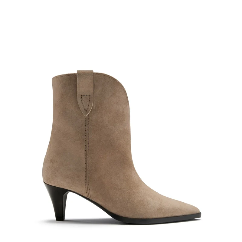 Isabel Bernard Bottes Louane en daim taupe IB53009-178-40