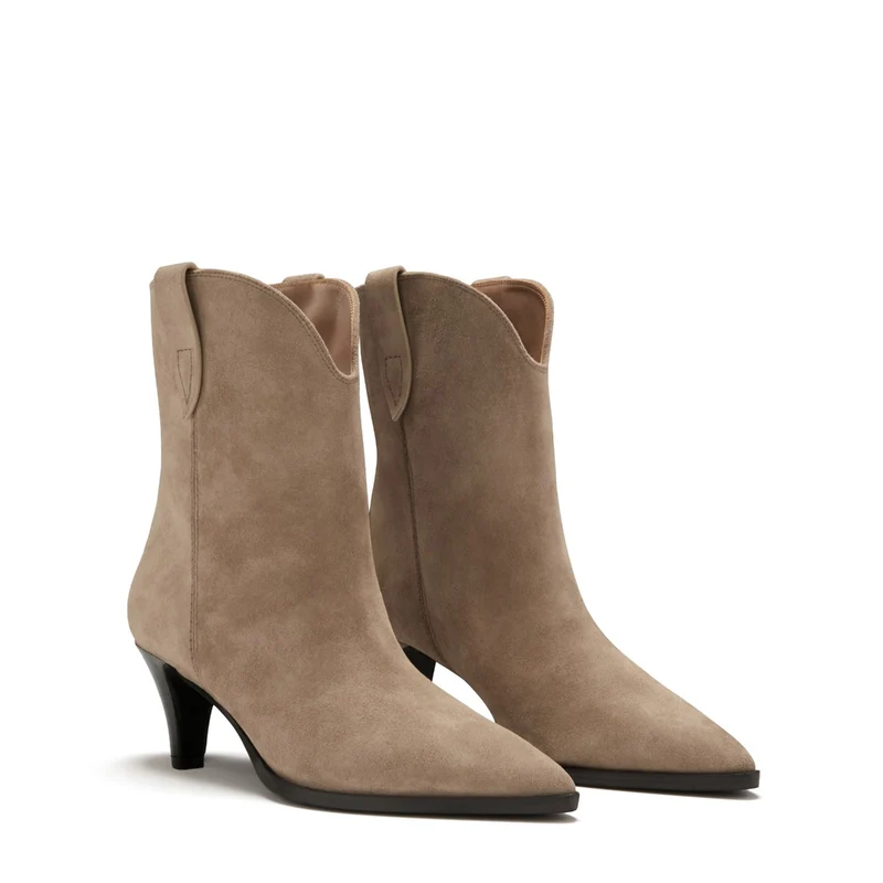 Isabel Bernard Bottes Louane en daim taupe IB53009-178-40