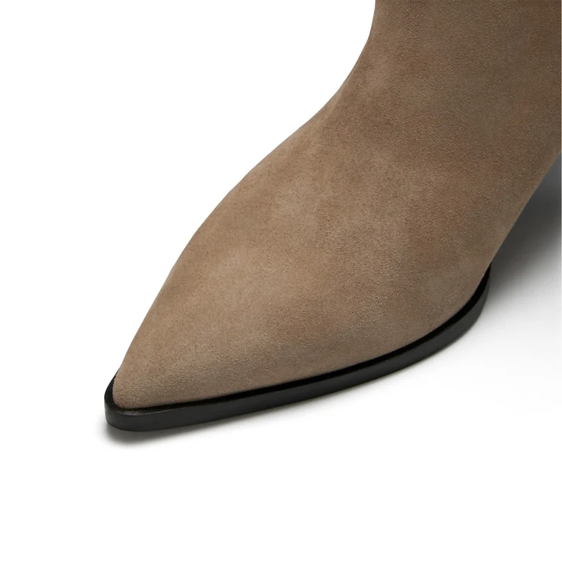 Isabel Bernard Bottes Louane en daim taupe IB53009-178-40