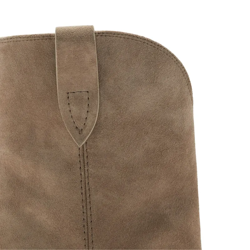 Isabel Bernard Bottes Louane en daim taupe IB53009-178-40