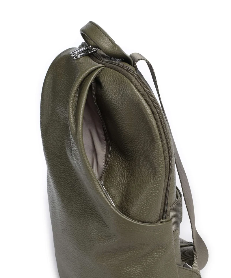Mandarina Duck Mellow Leather Sac à dos winter olive