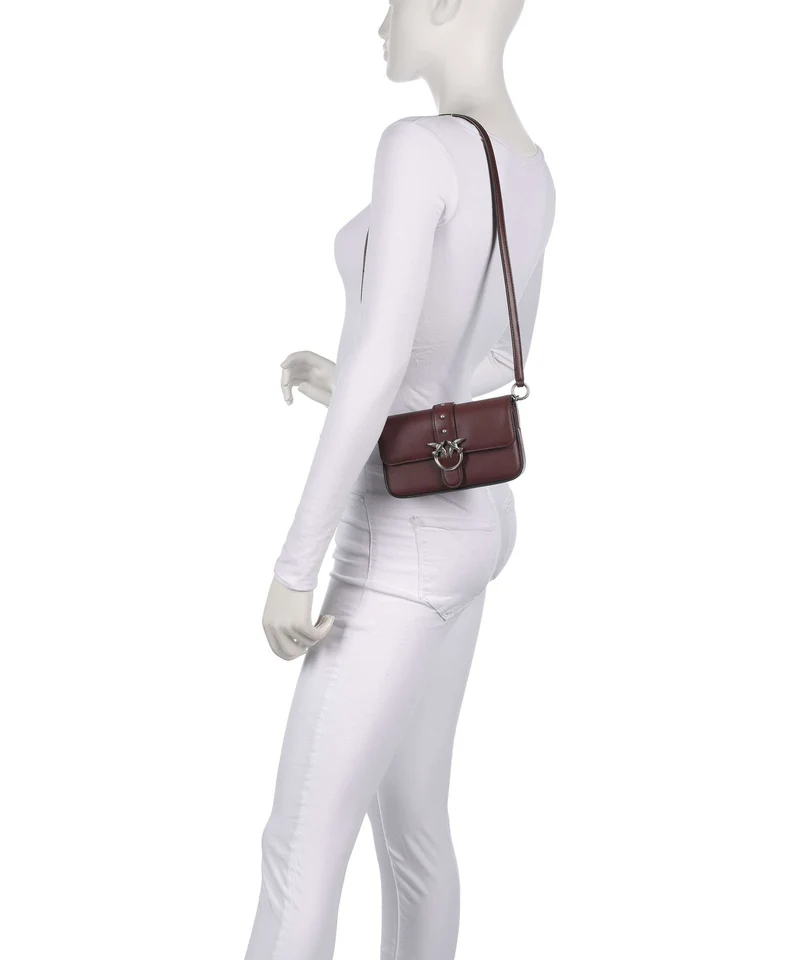Pinko Love One Baby Sac porté épaule burgundy wine/old silver