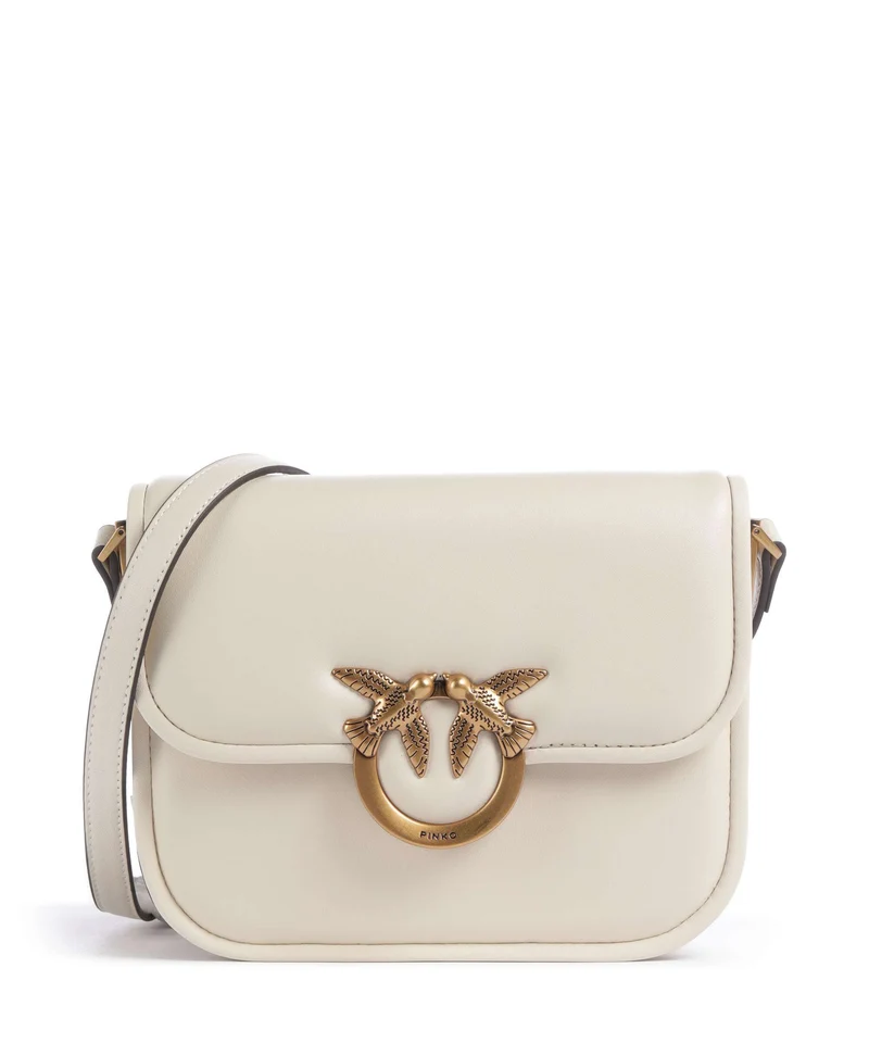 Pinko Love One Mini Sac bandoulière bianco seta/antique gold