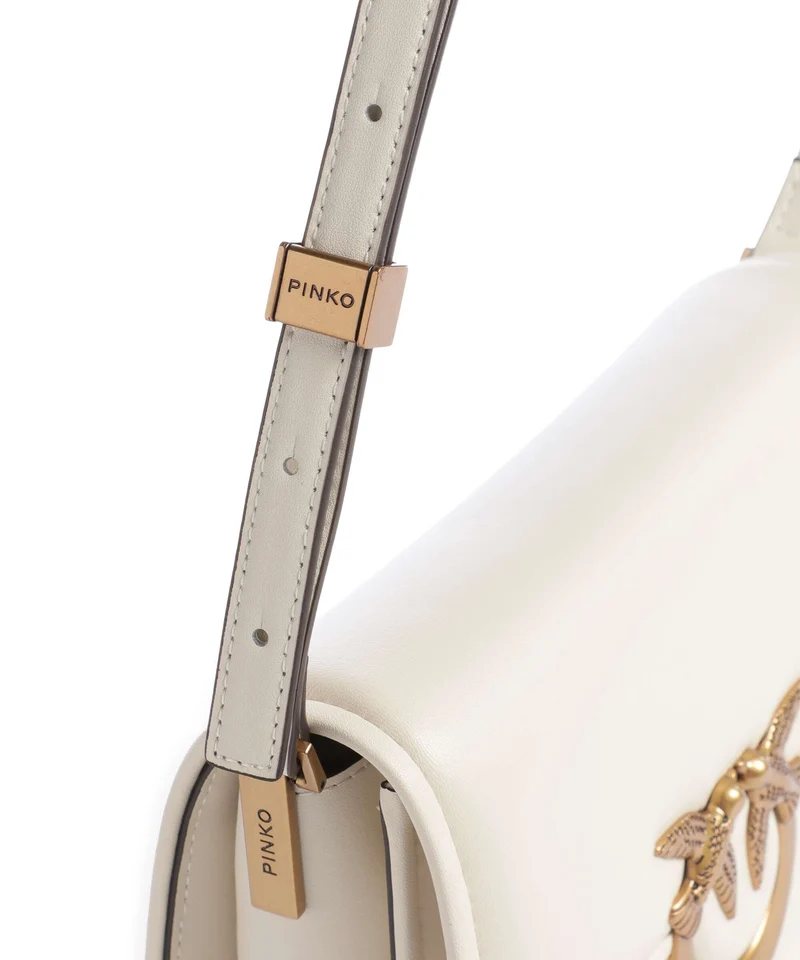 Pinko Love One Mini Sac bandoulière bianco seta/antique gold