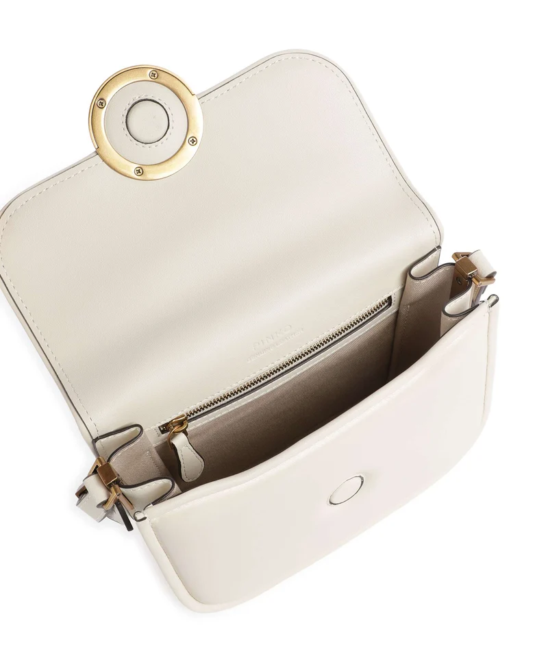 Pinko Love One Mini Sac bandoulière bianco seta/antique gold