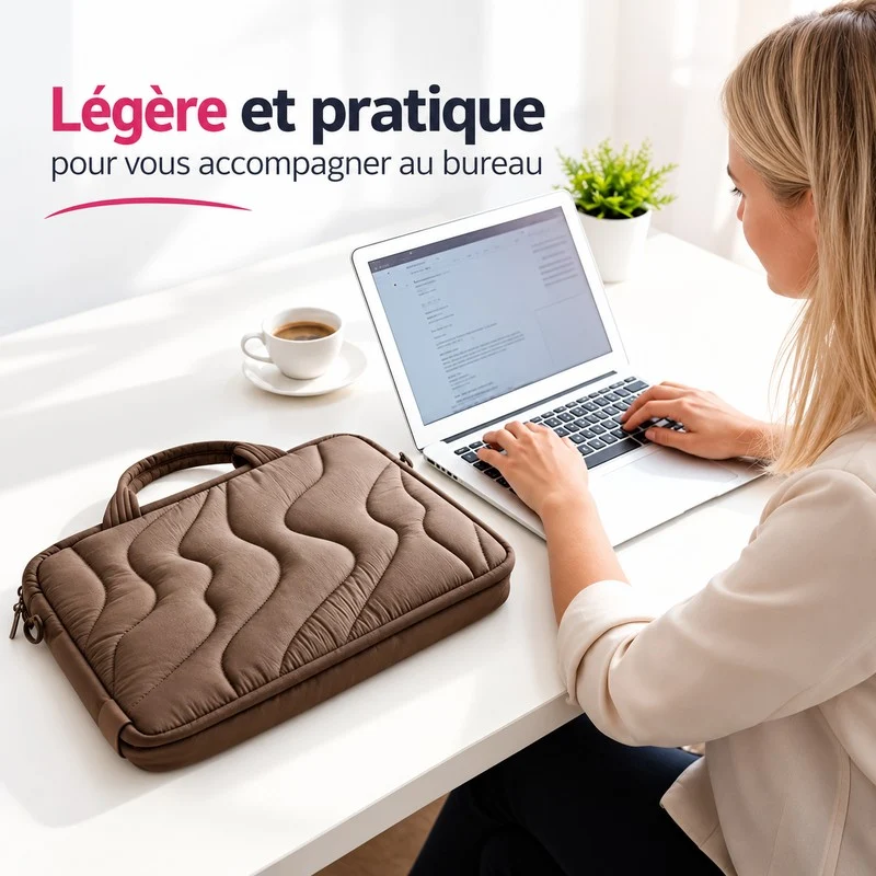 Kelly sacoche ordinateur femme matelassée