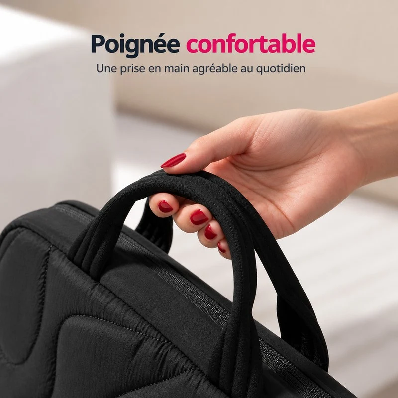 Kelly sacoche ordinateur femme matelassée