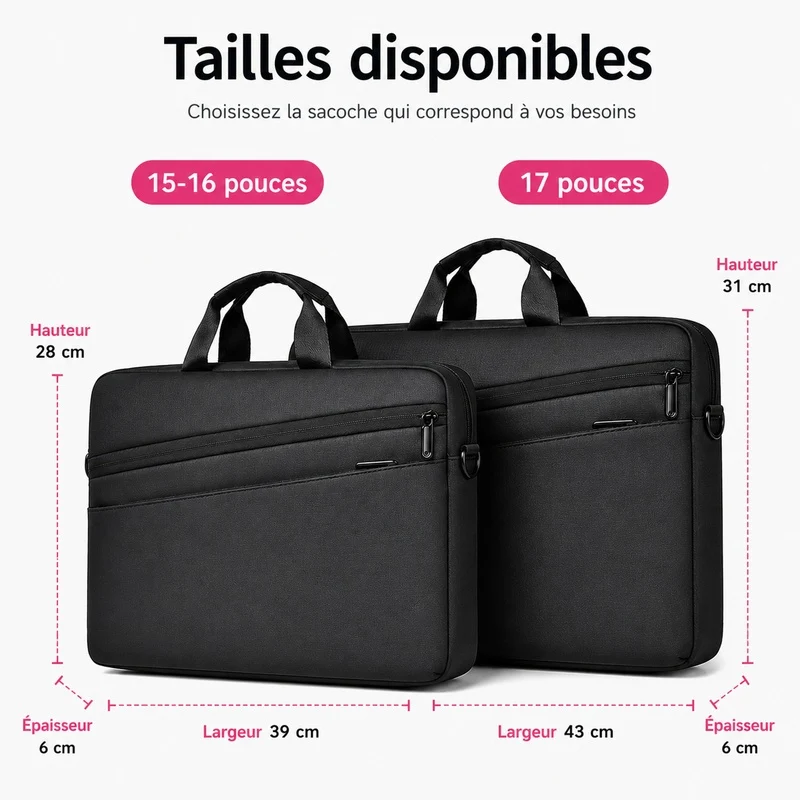 Telssen sacoche ordinateur 17 pouces