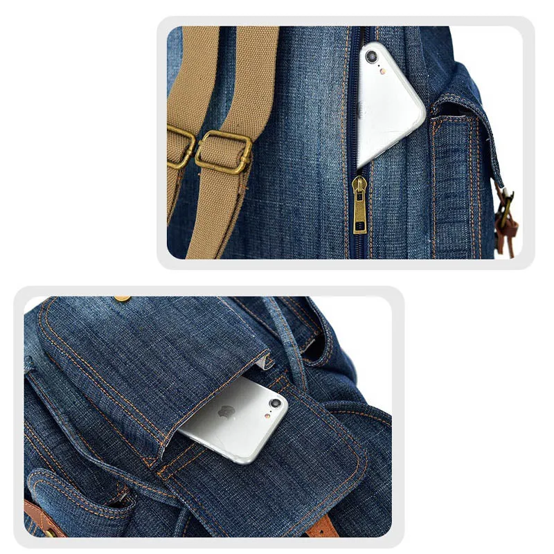 Jess sac à dos femme en jean tendance