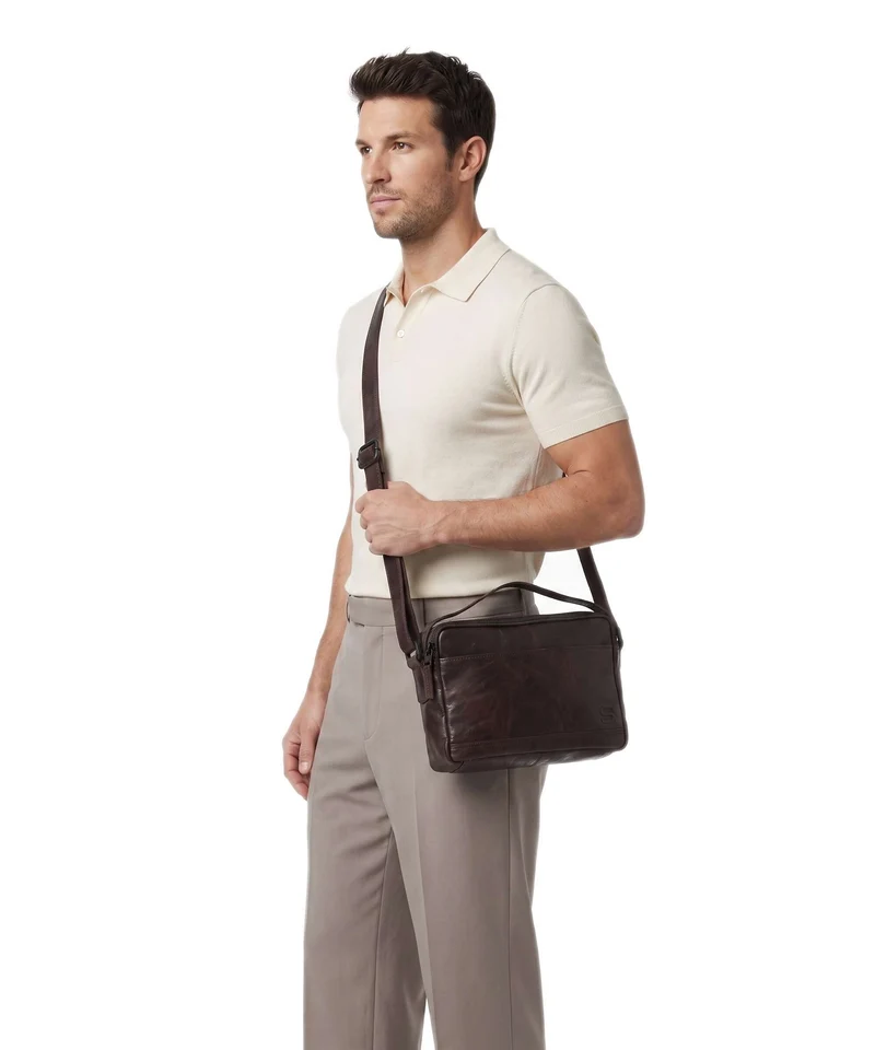Spikes & Sparrow Bronco Randell Sac bandoulière dark brown
