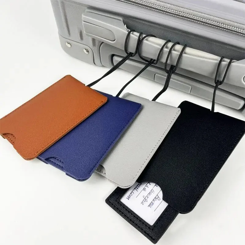 Porte Étiquette Bagage Soute | Pu Durable 7.5x11 Cm