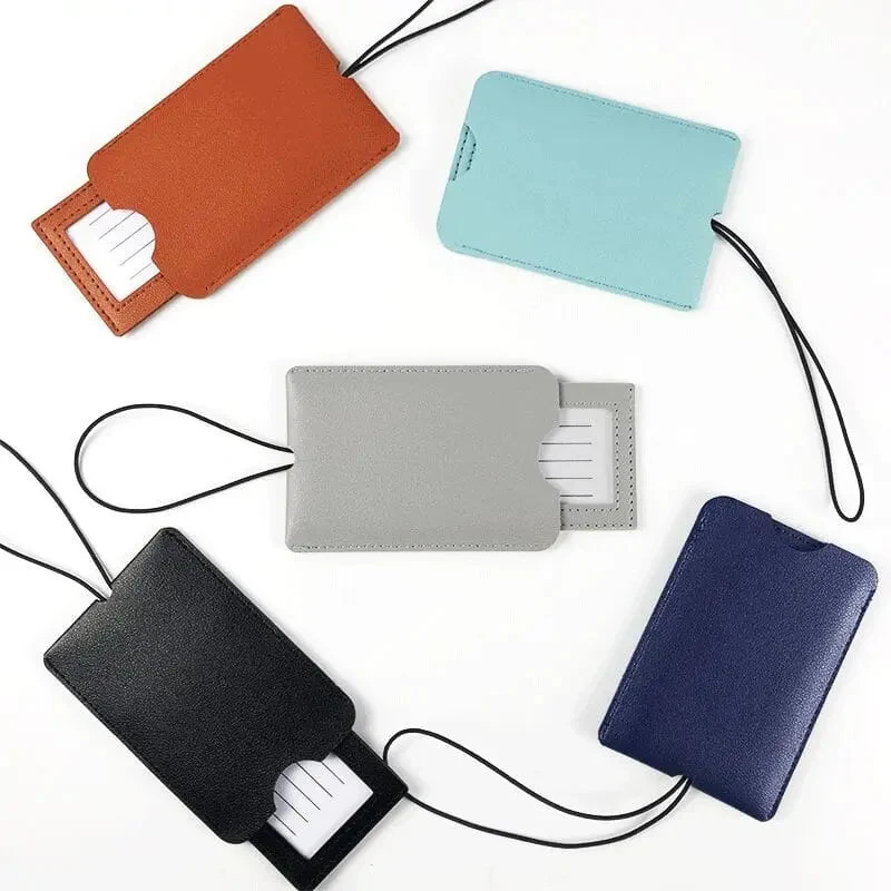 Porte Étiquette Bagage Soute | Pu Durable 7.5x11 Cm