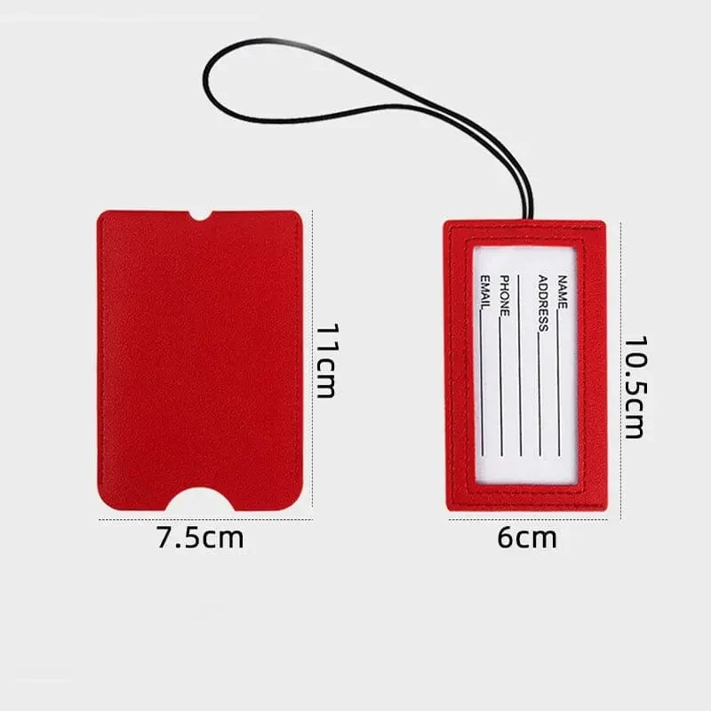 Porte Étiquette Bagage Soute | Pu Durable 7.5x11 Cm