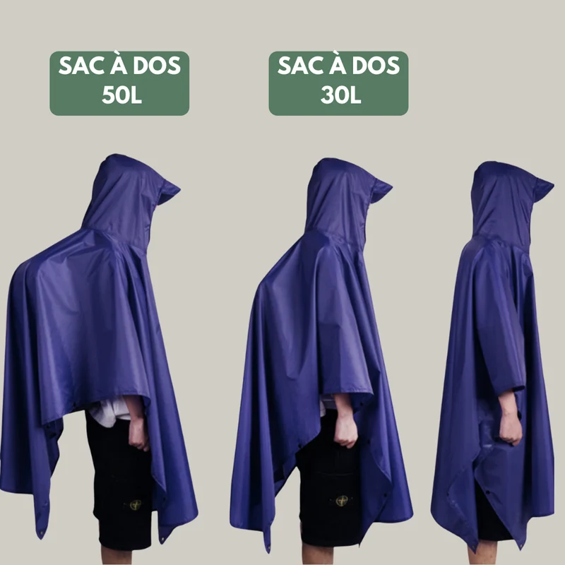 Poncho de Pluie Ultra Léger | Protection Randonnée et Vélo