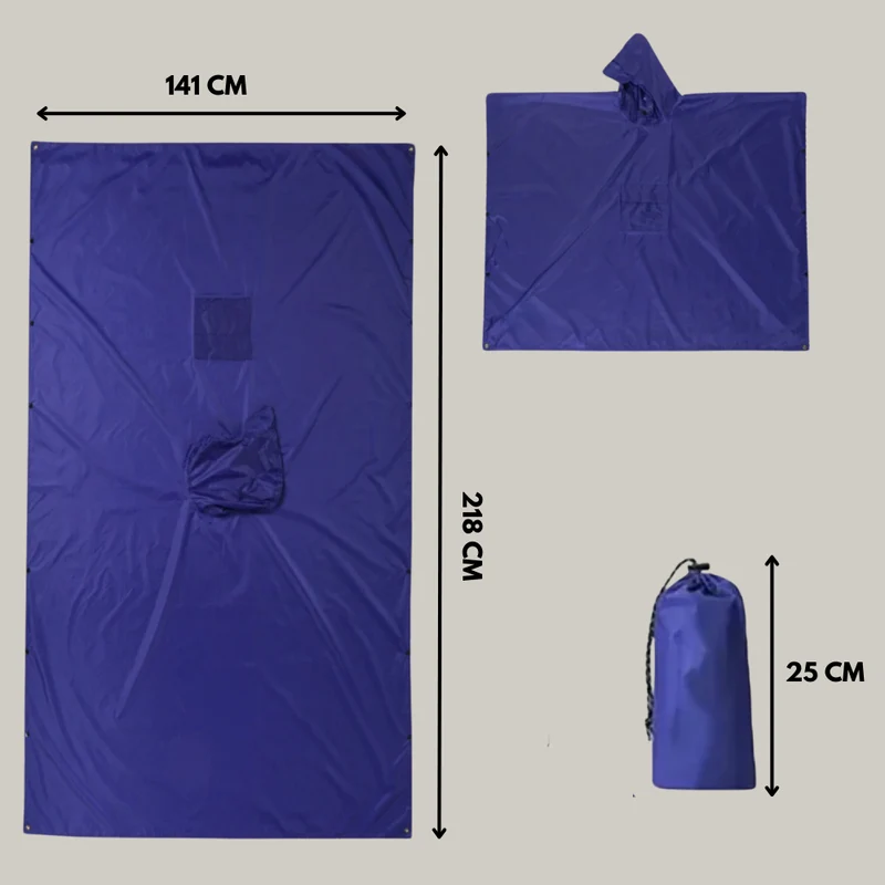 Poncho de Pluie Ultra Léger | Protection Randonnée et Vélo